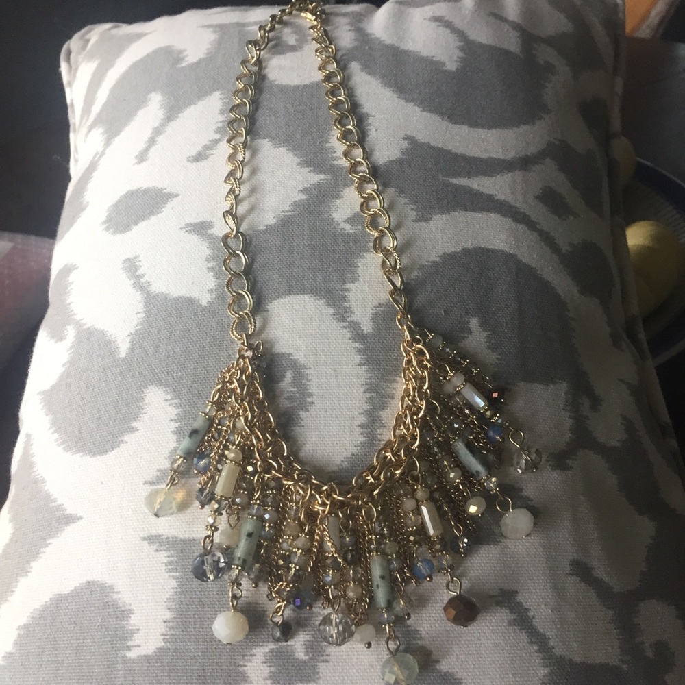 Beaded statement necklace.